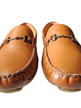 9.5D Silva Moc Toe Bit Drivers Shoes Joseph Abboud Mens Size Brown 9 1/2 Slip On